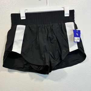Black and White Women's Athletic Shorts Medium